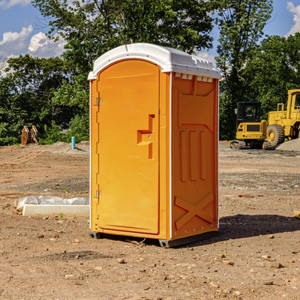 how often are the porta potties cleaned and serviced during a rental period in Martinsdale